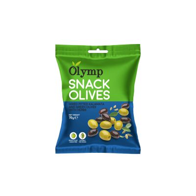 Olymp Snack olives - Pitted Kalamata and Green olives with herbs 70g